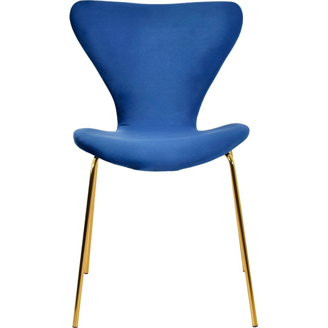 Silla Terciopelo Comedor Tapizada Minimalista Azul Marino