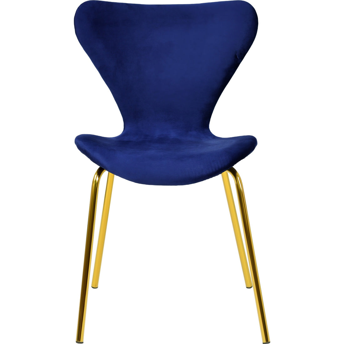 Silla Comedor Tapizada Minimalista Terciopelo Azul