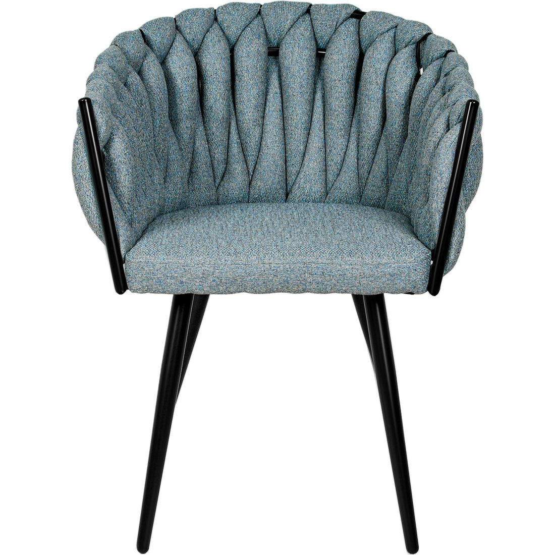 Silla Comedor Patron Tejido Elegante Moderno Verde Petróleo