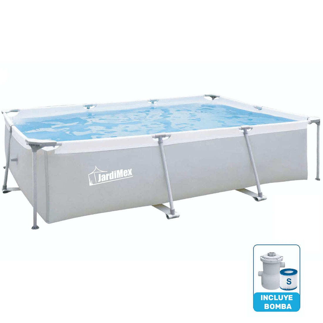 Alberca Estructural Rectangular 304x207x65cm 3701 Lt + Bomba