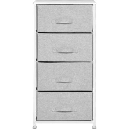 Mueble Buro Organizador Comoda 4 Cajones Tela Moderno Gris