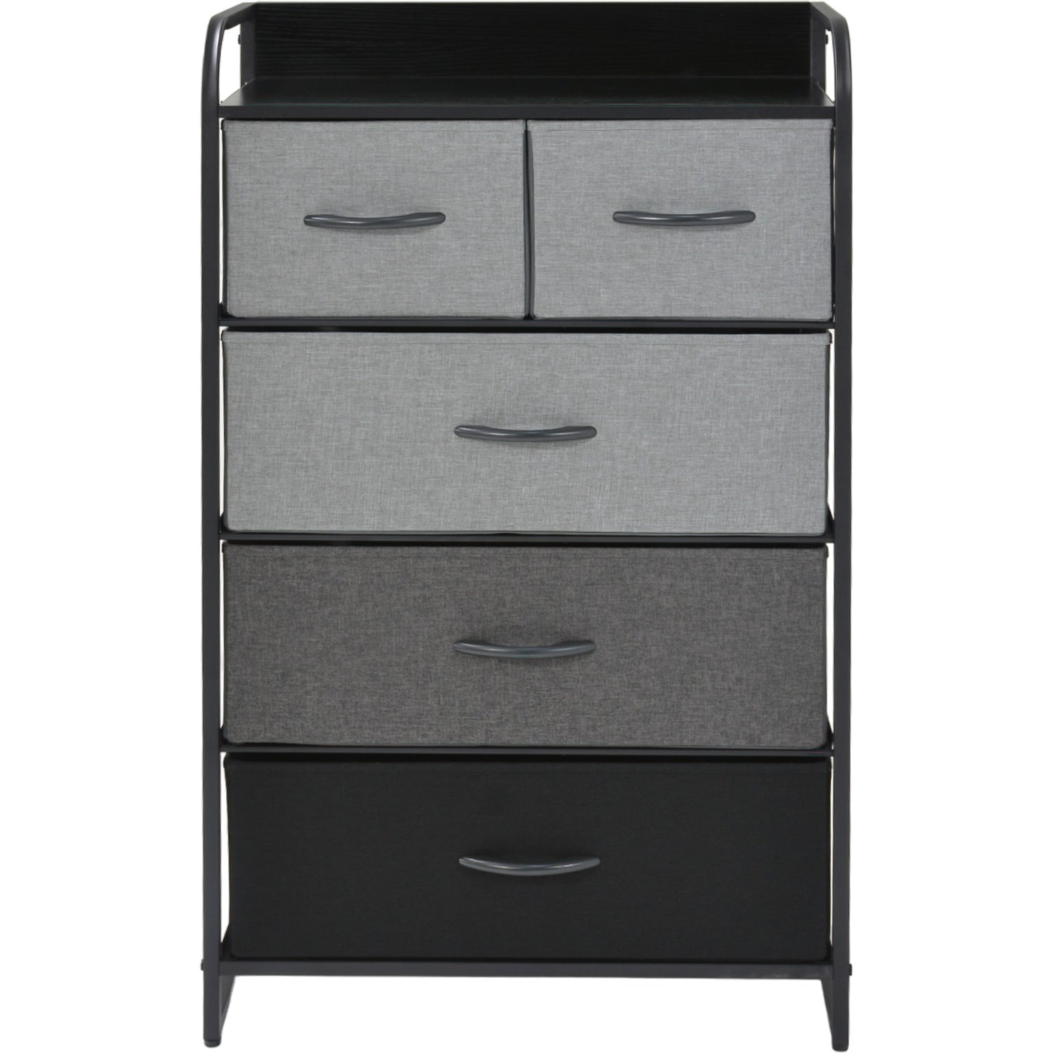 Mueble Buro Organizador Comoda 5 Cajoneras Tela Moderno Color Negro