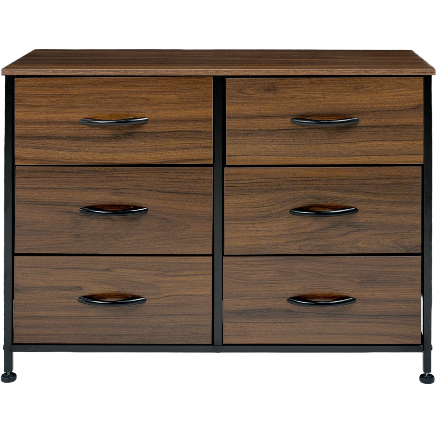 Comoda Cajonera Mueble 6 Cajones Metal Organizador Madera