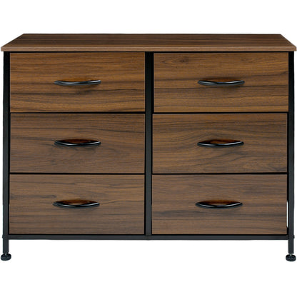 Comoda Cajonera Mueble 6 Cajones Metal Organizador Madera