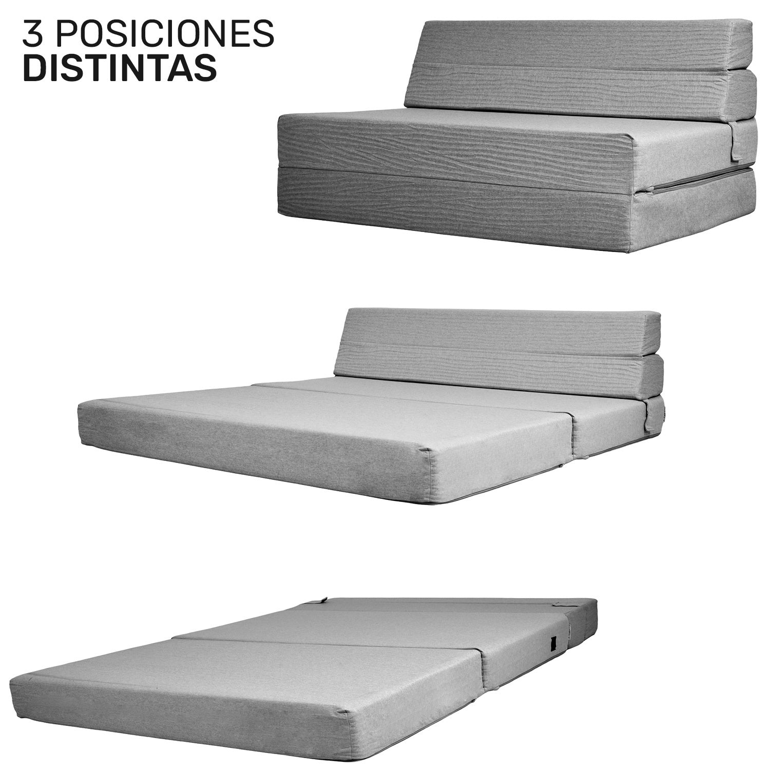 Sofa Cama Futon Plegable Modular Sala Mueble 3 En 1
