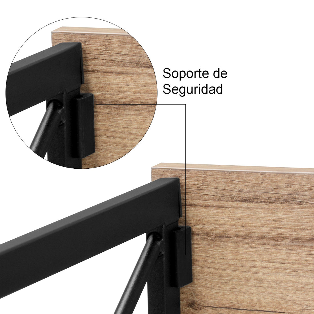 Mesa Plegable Auxiliar Escritorio Industrial Minimalista Café Claro