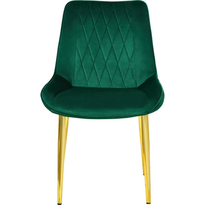 Silla Comedor Tapizadas Terciopelo Elegantes Verde
