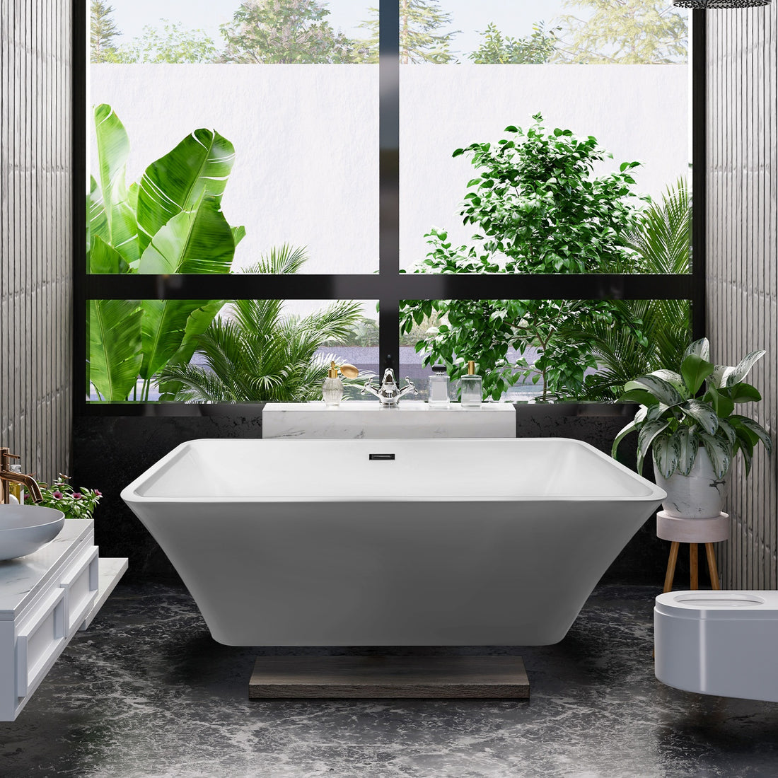 Tina Baño Premium Lujo 280l Fibra Vidrio 172x77x62 Cm Blanco