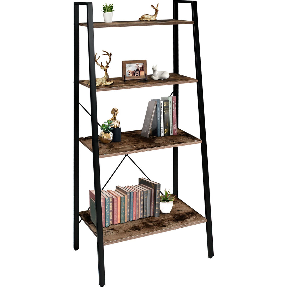 Librero Estante Tipo Escalera Minimalista 4 Niveles