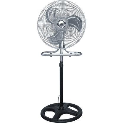 Ventilador 3 En 1 Negro Con 3 Aspas Color Plateado, 18 De Diámetro