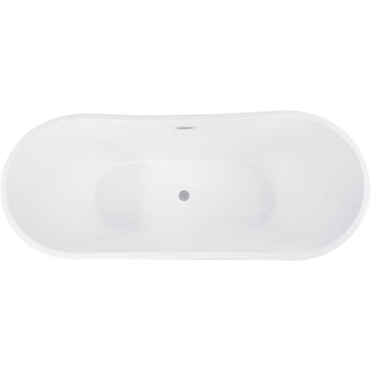 Tina Baño Fibra De Vidrio Bañera Lujo Teseo 170 X 72 X 70 Cm Blanca