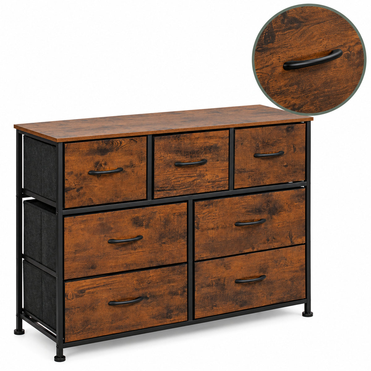 Comoda Cajonera Horizontal 7 Cajones Organizador Recamara Country