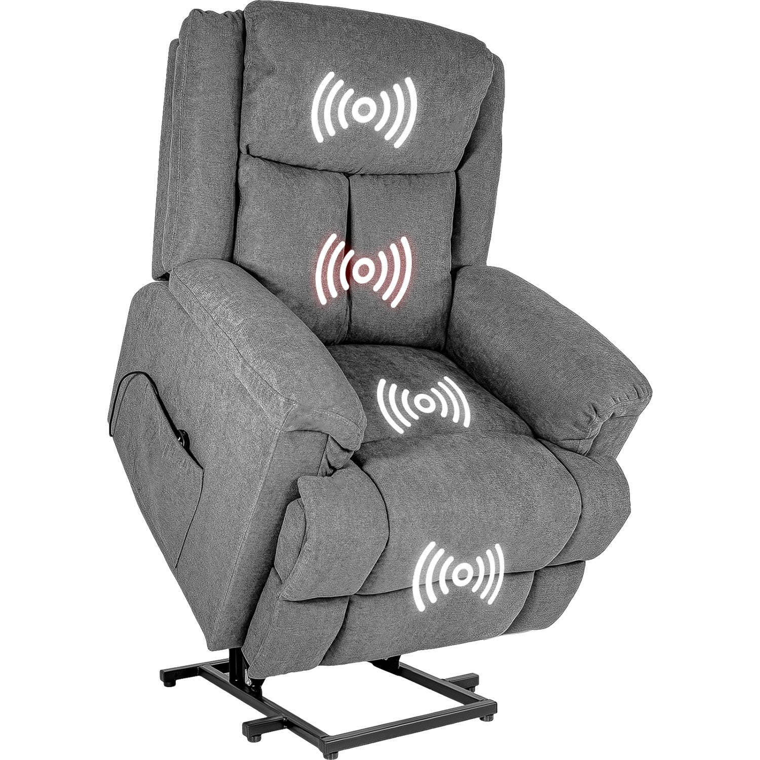 Sillon Sofa Electrico Masajeador Elevacion Temperatura Calor Color Gris
