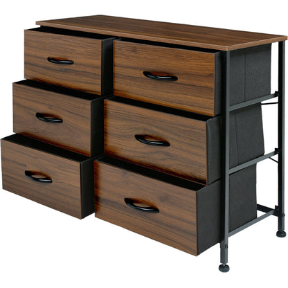 Comoda Cajonera Mueble 6 Cajones Metal Organizador Madera