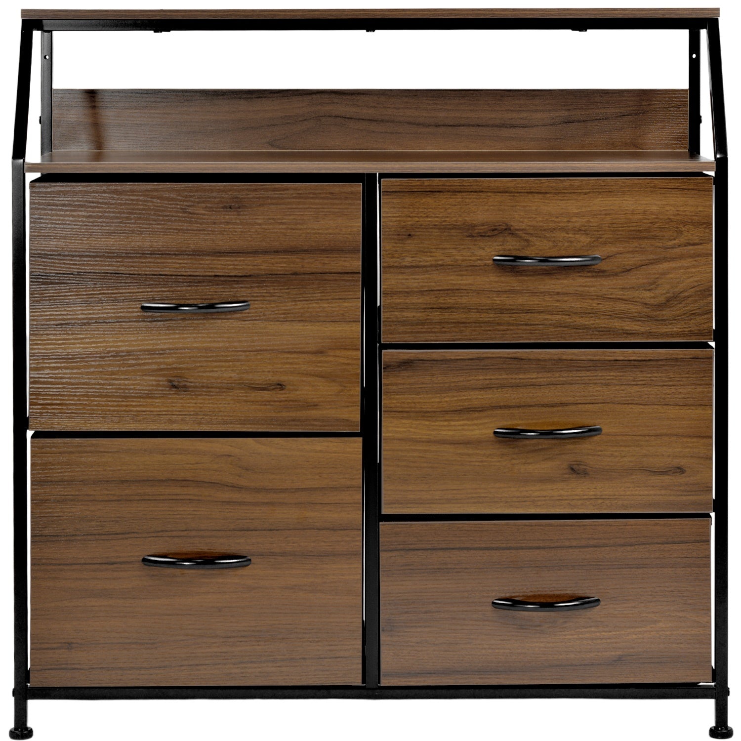 Comoda Mueble 5 Cajoneras Metal Organizador Madera