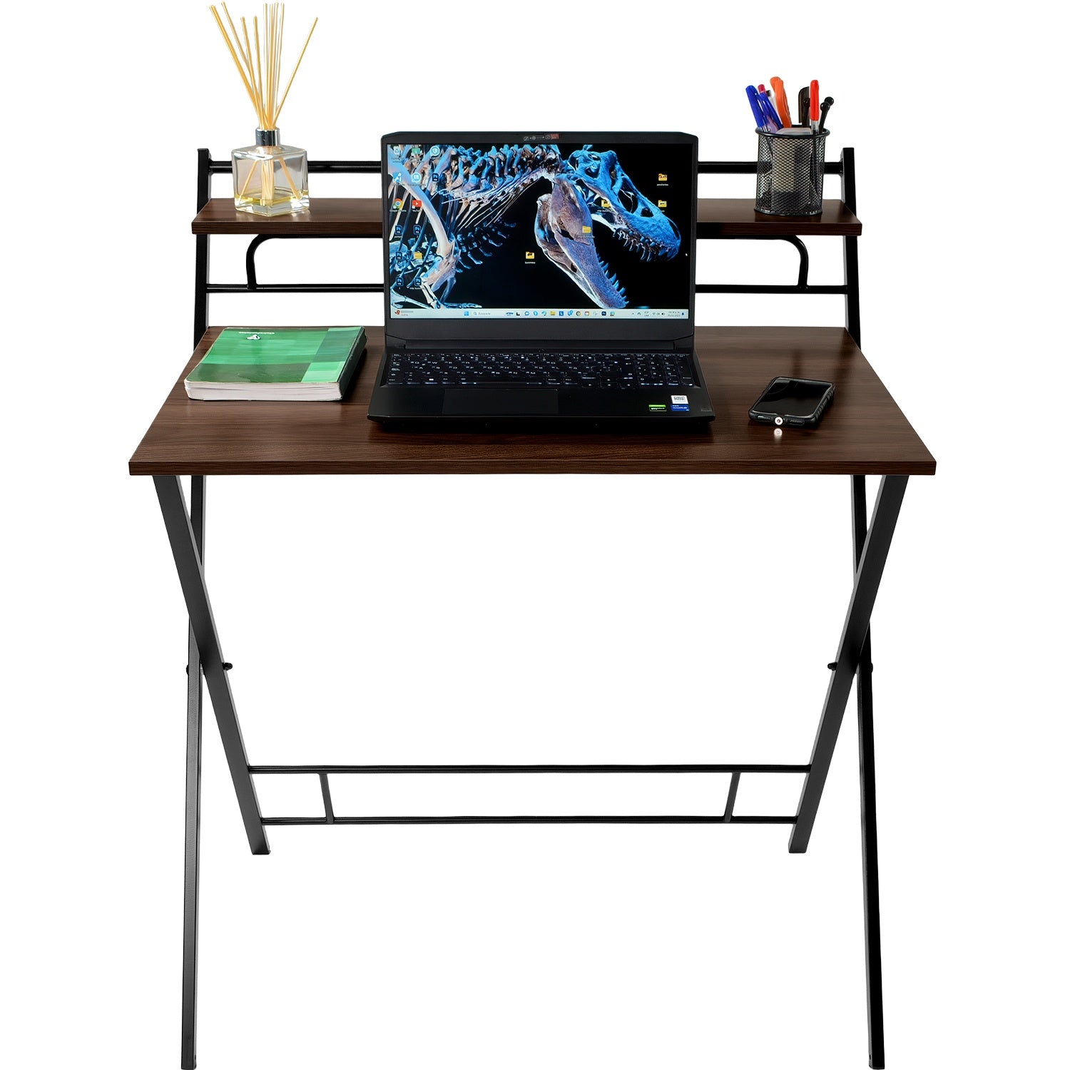 Escritorio Plegable 2 Niveles Mesa Trabajo Hogar Oficina