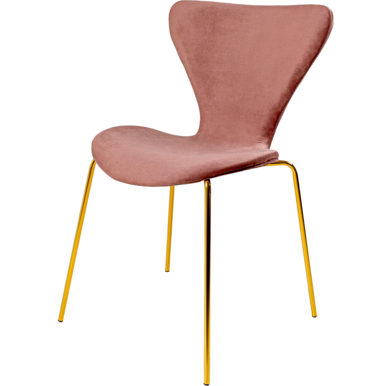 Silla Terciopelo Comedor Tapizada Minimalista Rosa