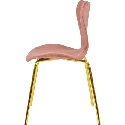 Silla Comedor Tapizada Minimalista Terciopelo Rosa