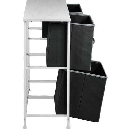 Mueble Cajonera Buro Organizador 5 Cajones Tela Moderno Color Gris