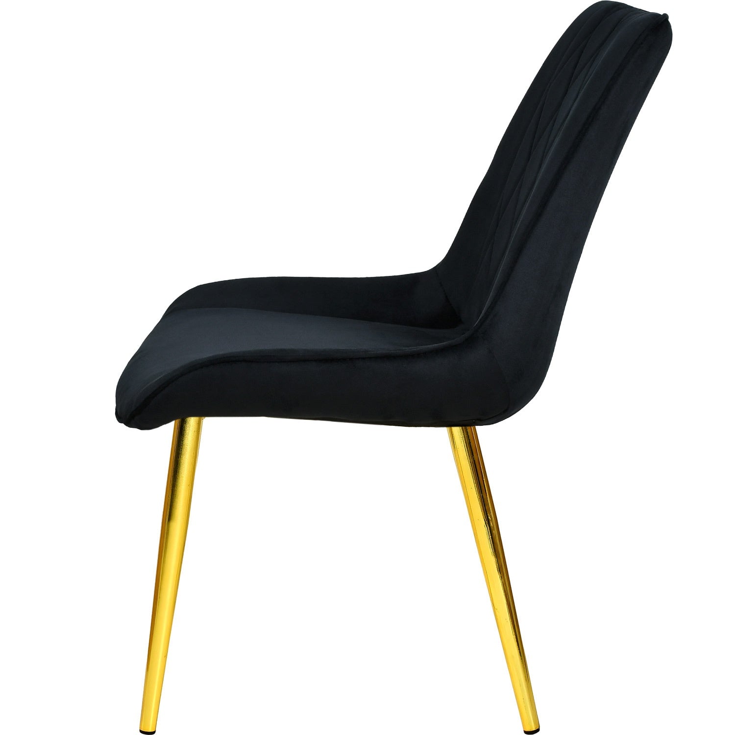 Silla Comedor Tapizadas Terciopelo Elegantes Negro