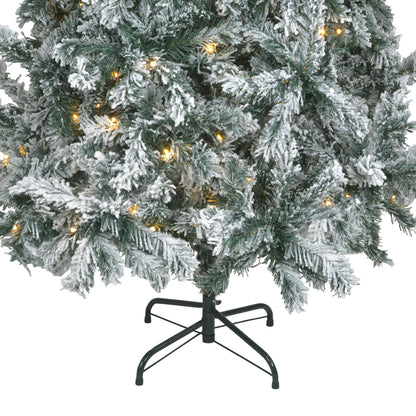 Arbol Navidad Nevado 180 Cm Luces Led Frondoso 600 Ramas