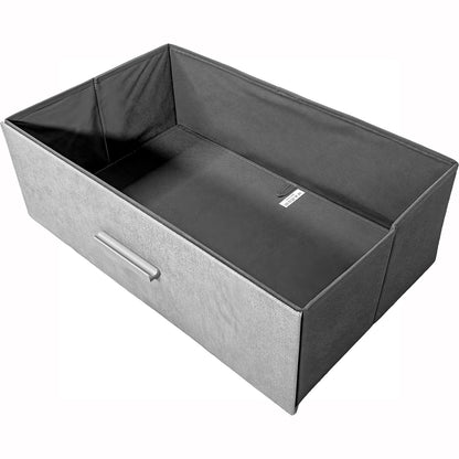 Buro Cajonera Tela Tejido Comoda Mesita Noche Recamara Color Gris