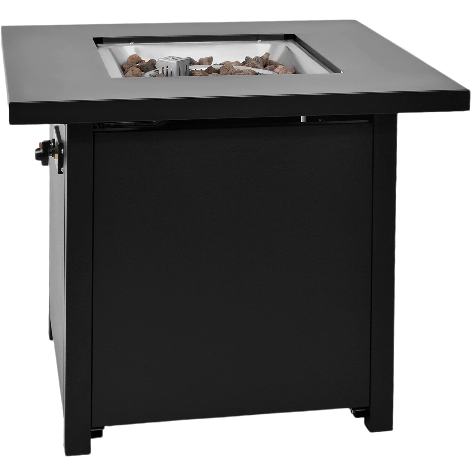 Hoguera Fogata Mesa Calentador Gas Propano 71x71 C/ Cristal Marca Gutstark