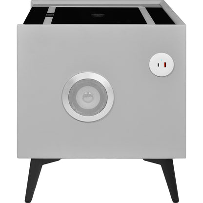 Mesa Buro Huella Inteligente Cargador Inalambrico Led Audio