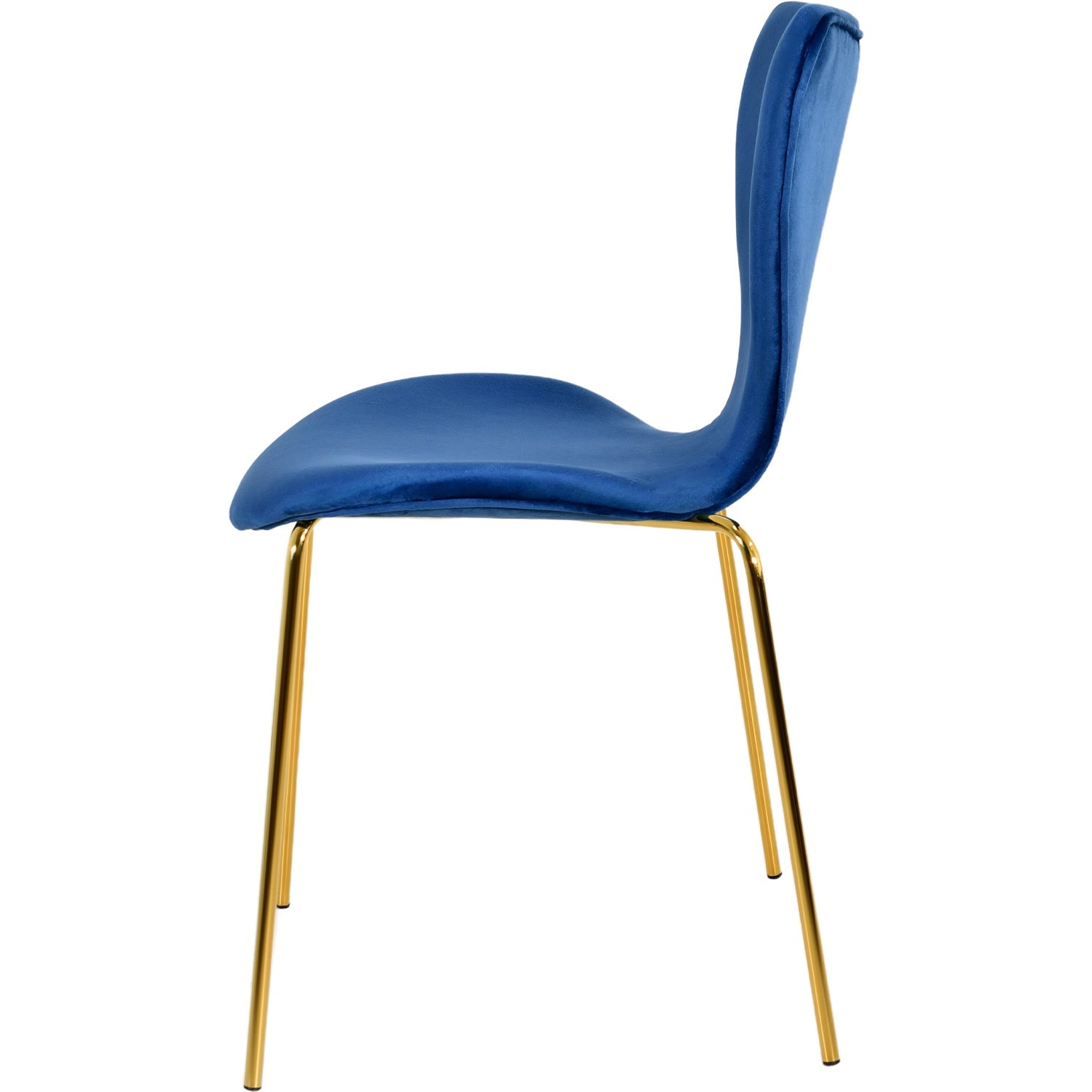 Silla Terciopelo Comedor Tapizada Minimalista Azul Marino