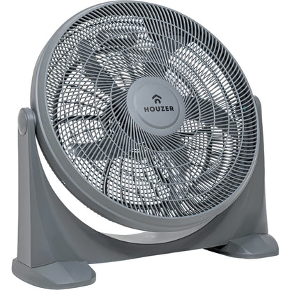 Ventilador De Piso 23 Gris 5 Aspas Potente Casa Hogar