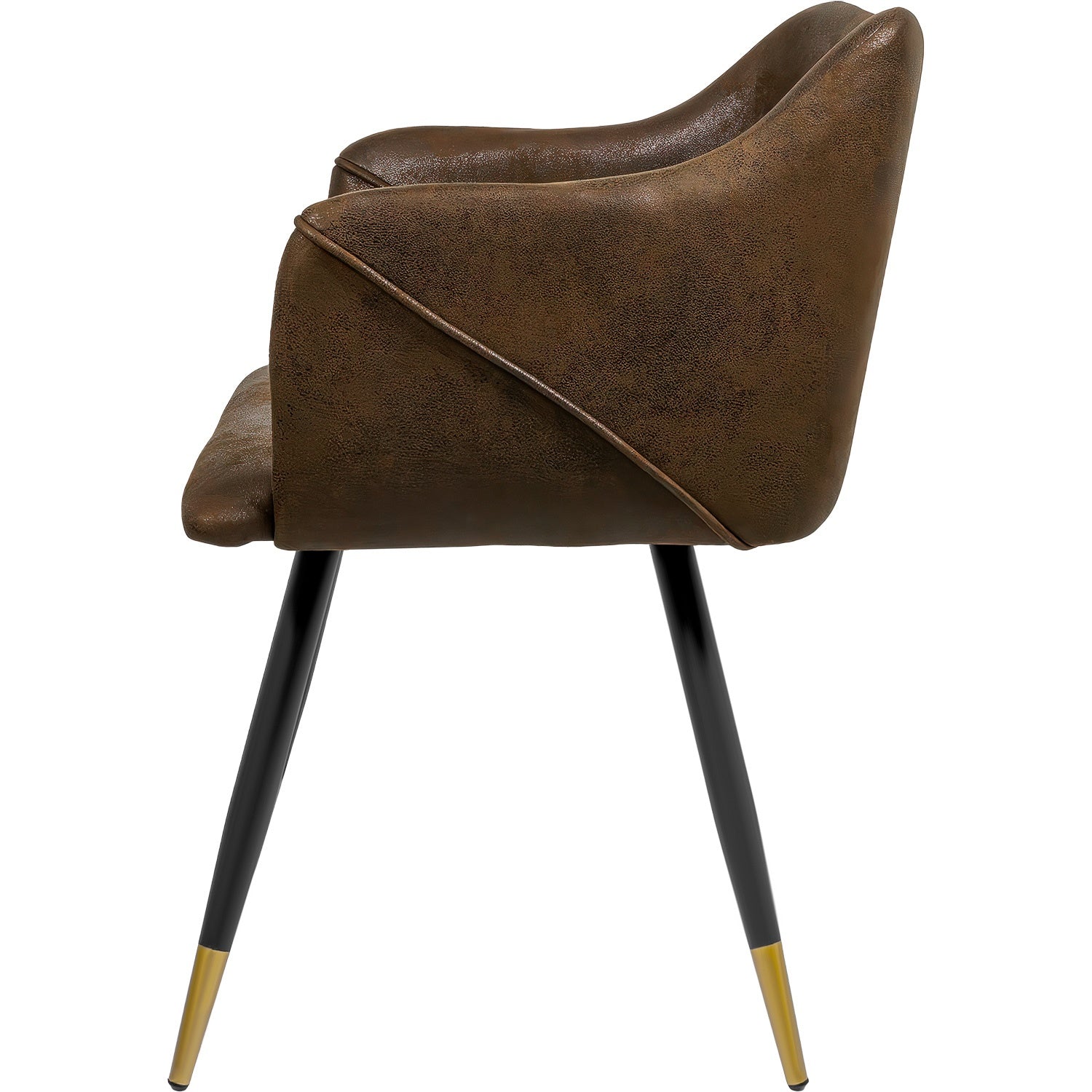 Set 2 Sillas Sillones Juego Comedor Cocina Suede Gamuza Cafe Color De La Estructura De La Silla Negro