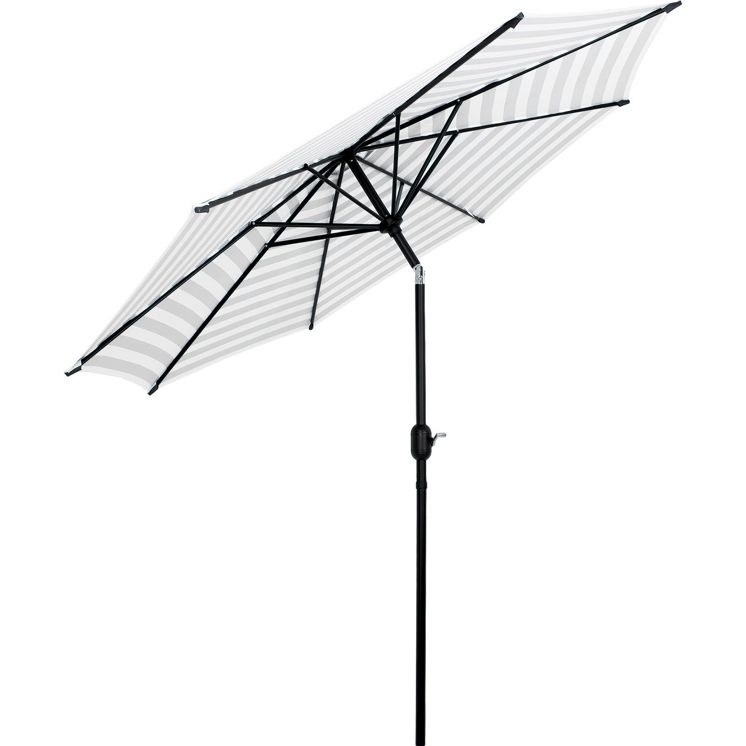 Sombrilla Jardin Exterior Playa 2.70m 45° Inclinacion Color Negro Rayado
