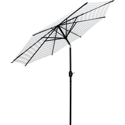 Sombrilla Jardin Exterior Playa 2.70m 45° Inclinacion Color Negro Rayado