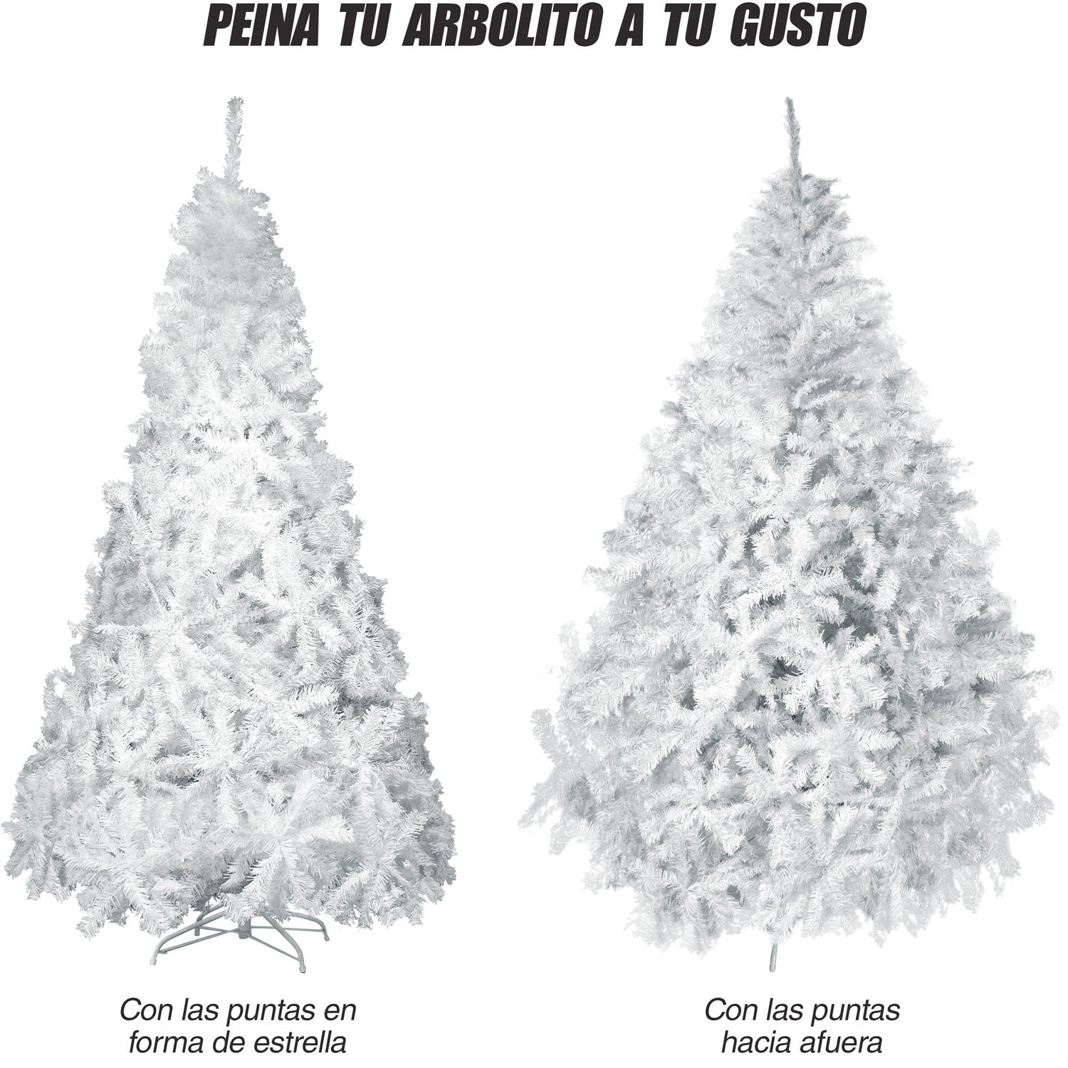 Arbol Navidad 2.20m Artificial Blanco Pino Pachon Jardimex