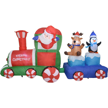 Inflable Navidad Tren Navideño 2.2m Decoracion Luz Led