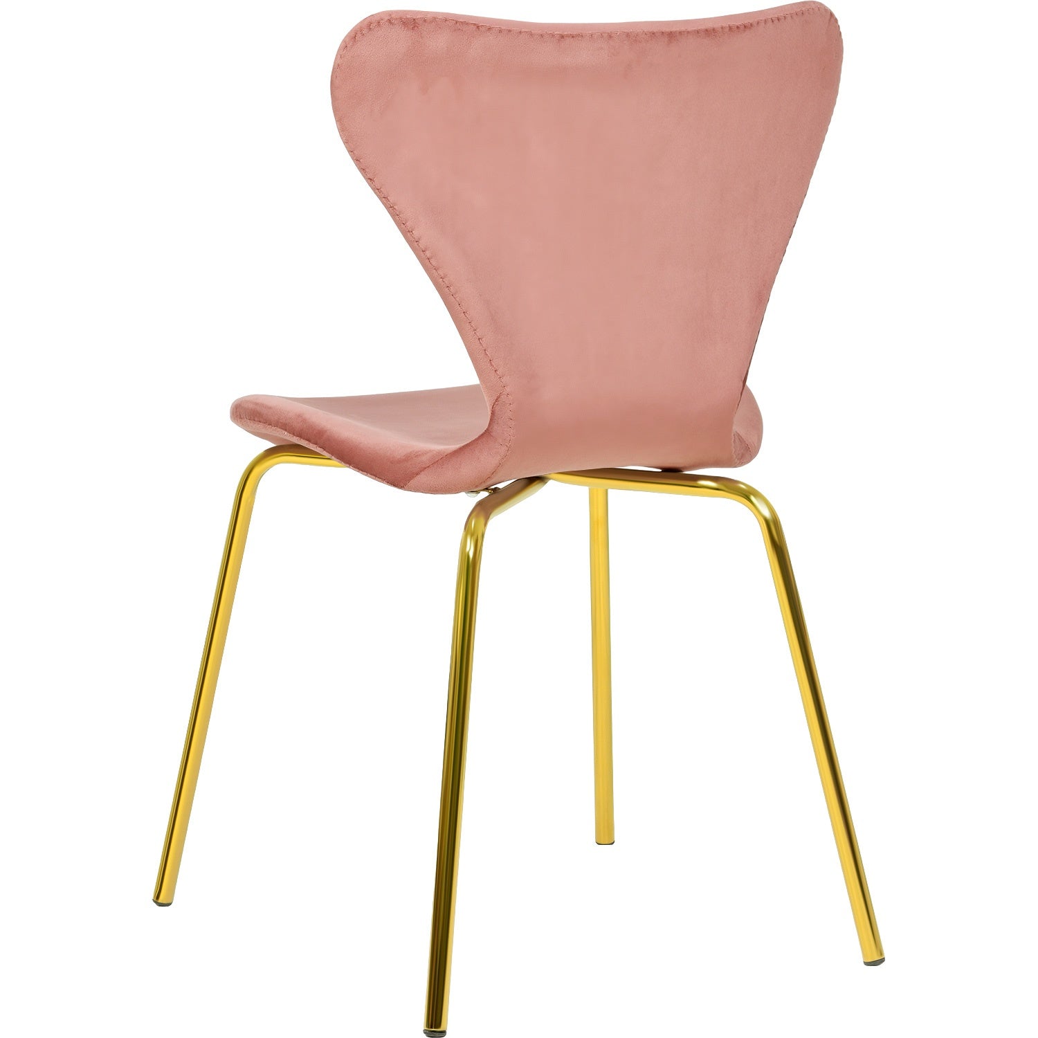 Silla Comedor Tapizada Minimalista Terciopelo Rosa