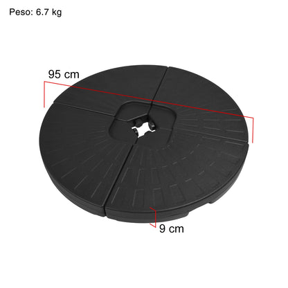 Base Contrapeso Para Sombrilla 2.7m Rellenable Diametro 95cm