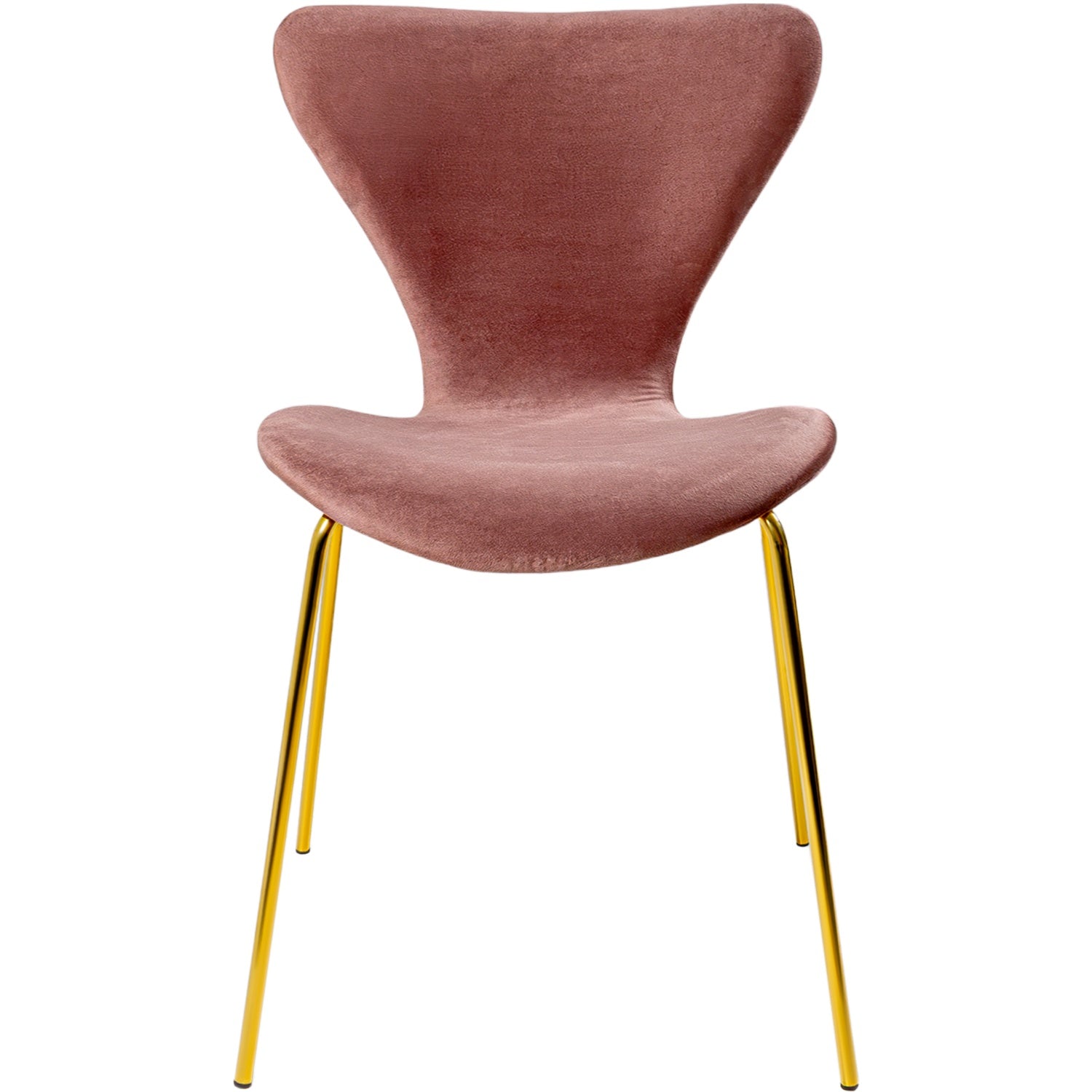 Silla Terciopelo Comedor Tapizada Minimalista Rosa