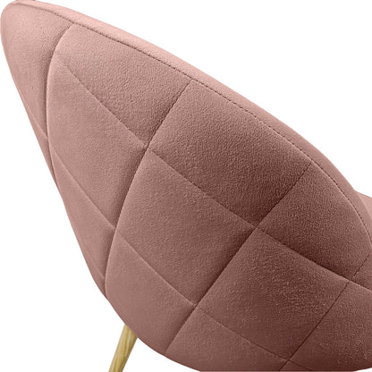 Silla Comedor Terciopelo Moderna Acolchada Rosa