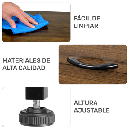 Comoda Cajonera Mueble 6 Cajones Metal Organizador Madera
