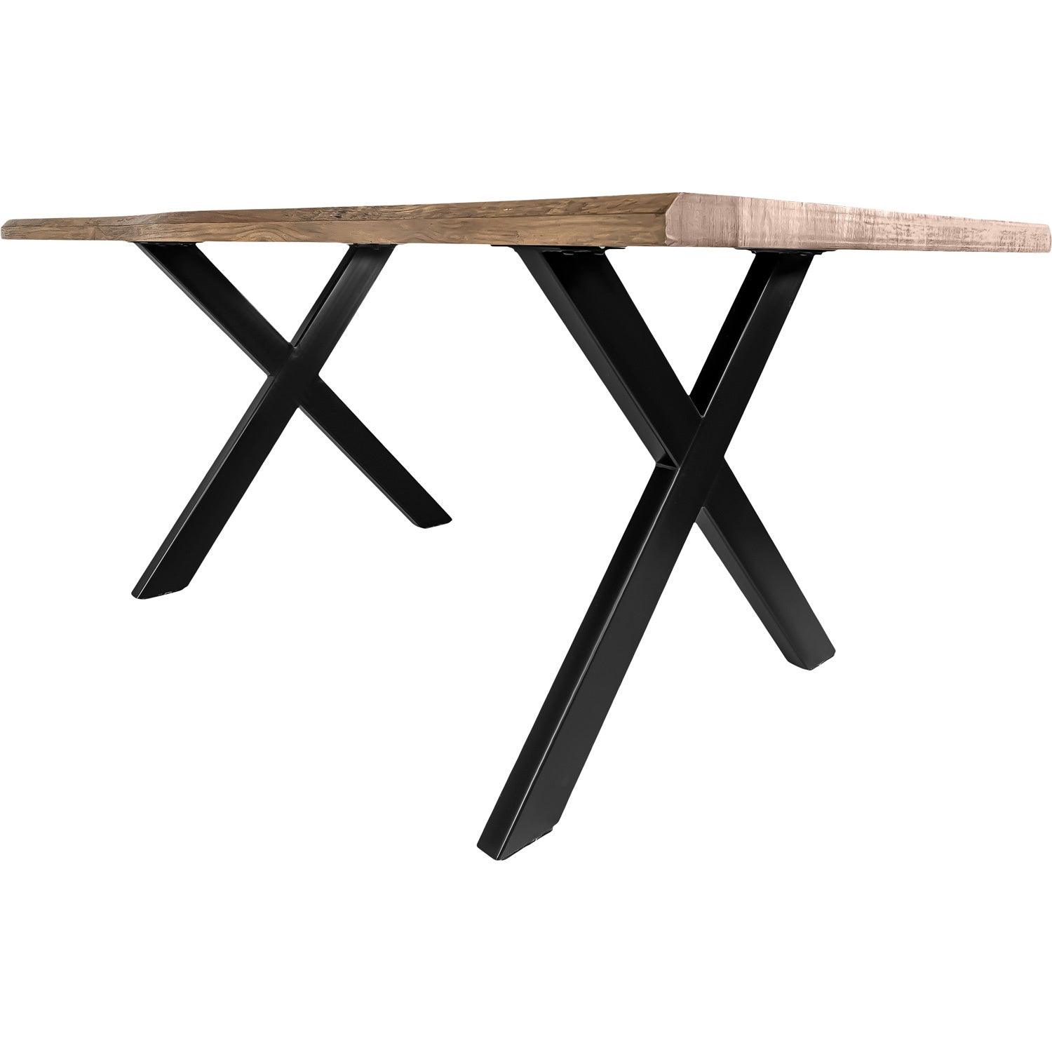 Mesa Comedor Rustica Tipo Madera 1.60m 6 Personas Acero