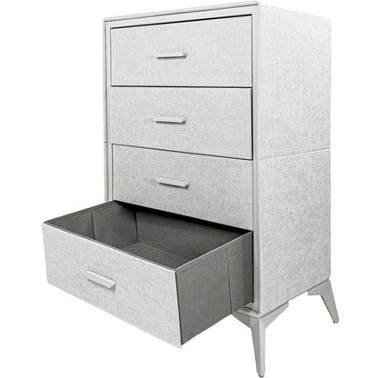 Buro Cajonera 4 Cajones Tela Tejido Comoda Recamara