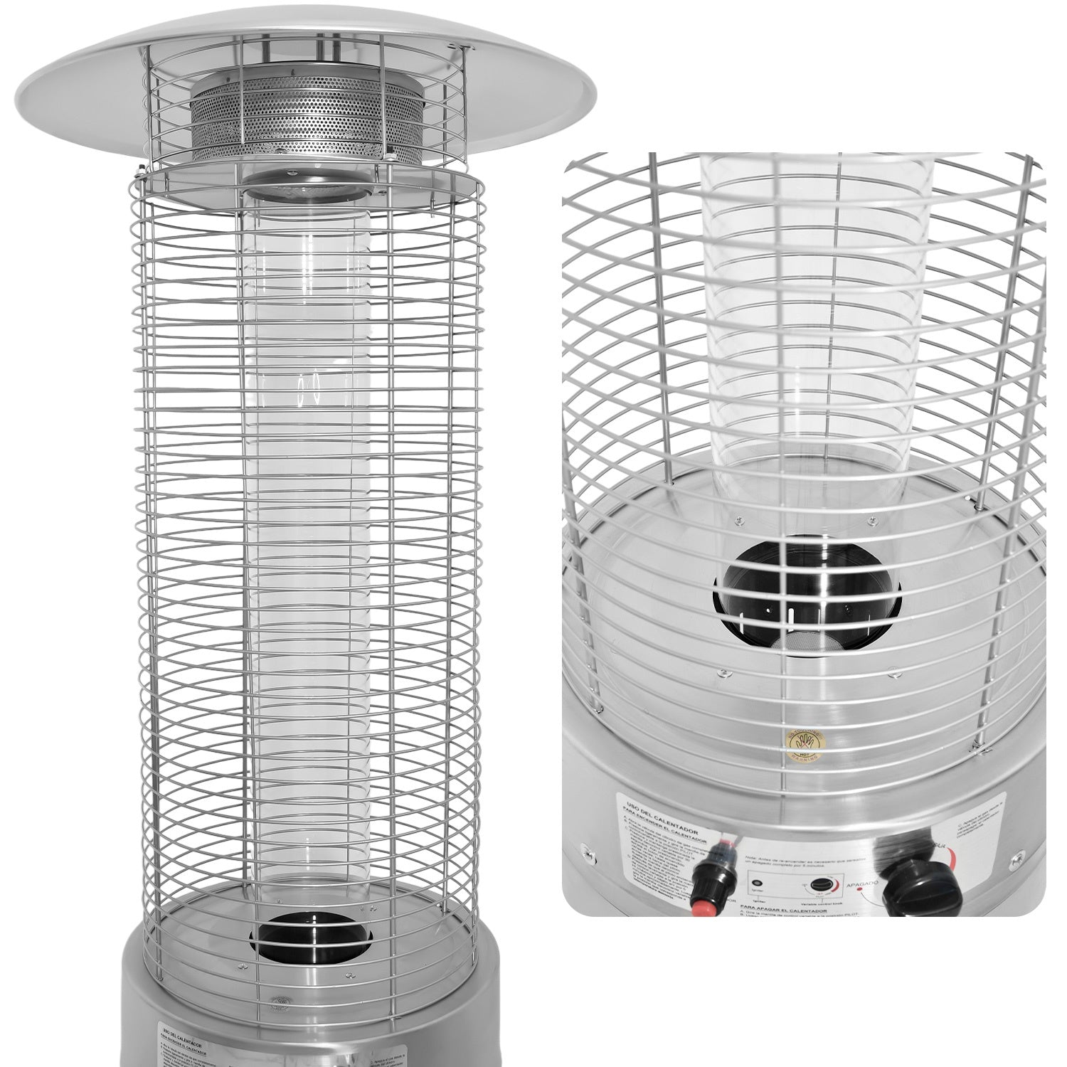 Calefactor Patio Exterior Calenton Torre Gas Lp 1.8m Marca Gutstark