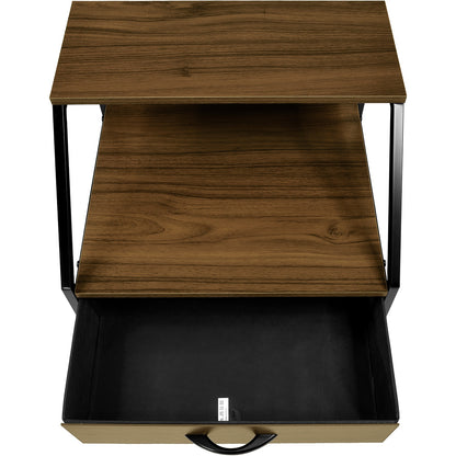 Buro Con Balda Comoda Mesa Mueble Noche 1 Cajon Moderno Cafe