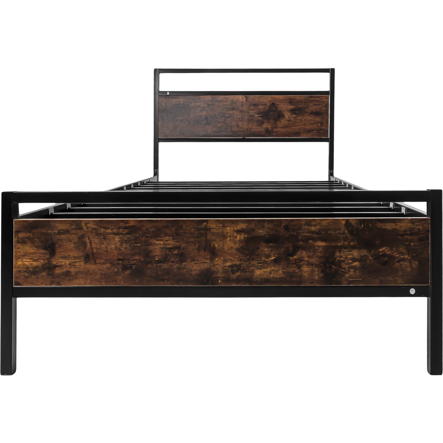 Base Cama Country Tipo Madera Individual Moderna Metal Acero