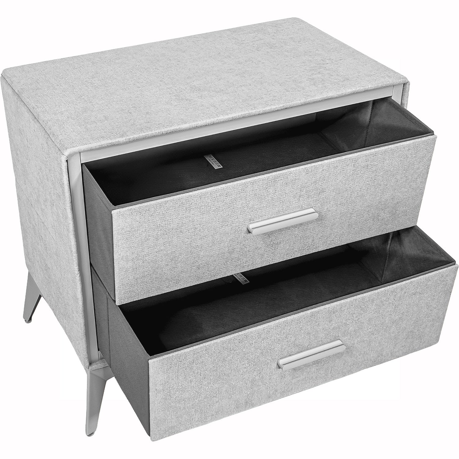 Buro Cajonera Tela Tejido Comoda Mesita Noche Recamara Color Gris