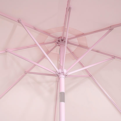 Sombrilla Jardin Exterior 2.63m Inclinacion Playa Terraza Color Rosa Lisa