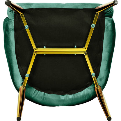 Silla Sillones Comedor-Modernos Terciopelo Elegantes Verde