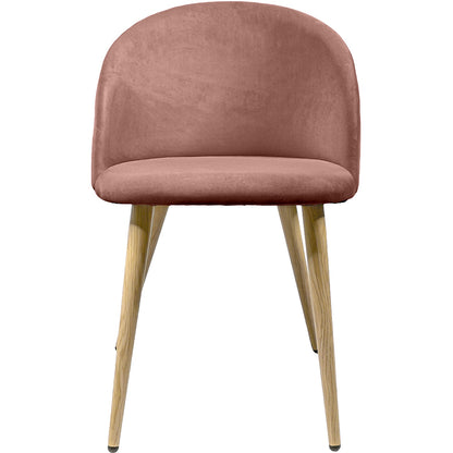 Silla Comedor Terciopelo Moderna Acolchada Rosa