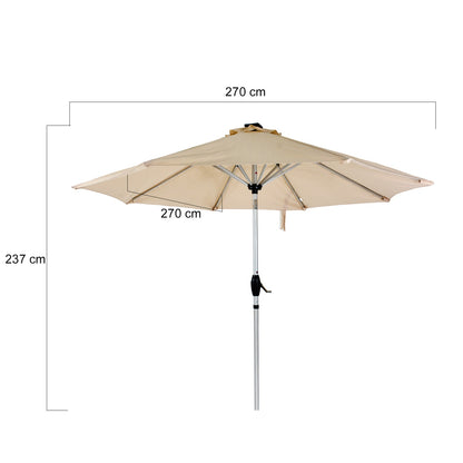 Sombrilla Para Jardin 9ft Con Luces Led Panel Solar